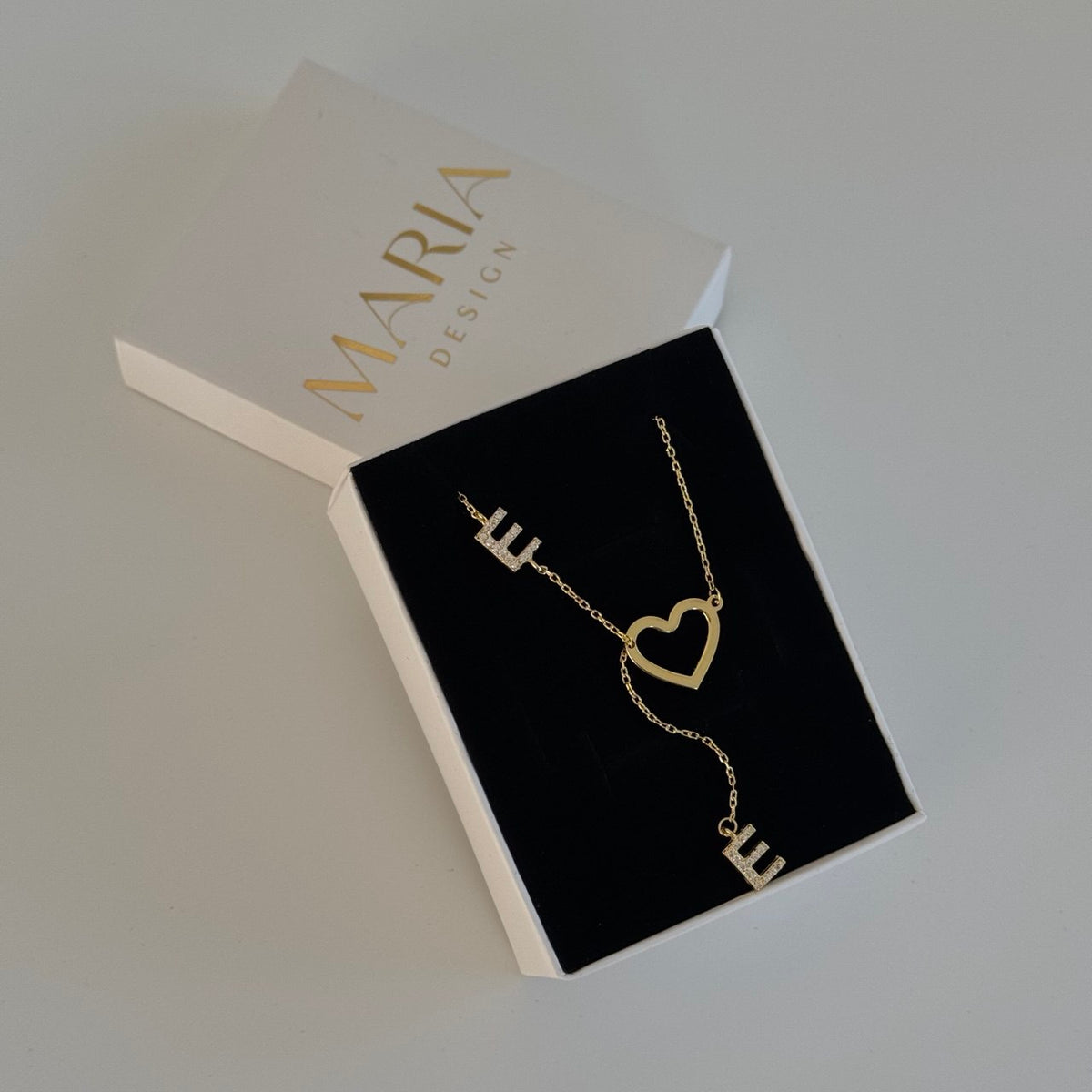 Harf-Kalp-Harf Kolye /925 Gümüş