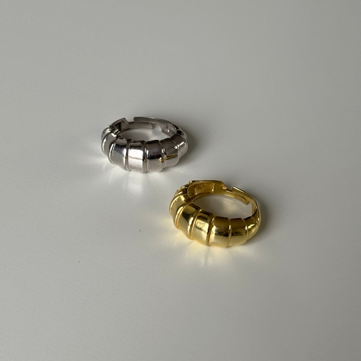 Bombe İstiridye Yüzük/ 925 Gümüş