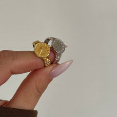 Ayarlanabilir Saat Yüzük / 925 Gümüş