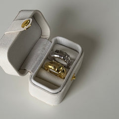 Bombe İstiridye Yüzük/ 925 Gümüş