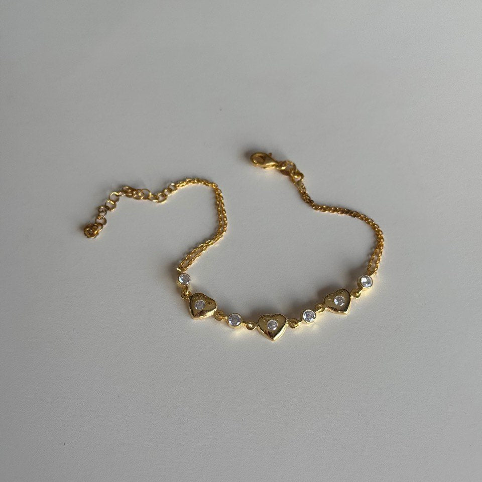 Kristal Kapli Bileklik / 925 Gümüş