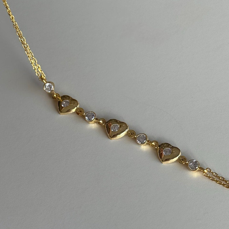 Kristal Kapli Bileklik / 925 Gümüş