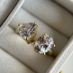 Duo Taşlı Yüzük /925 Gümüş