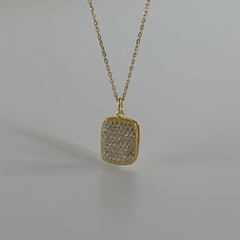 Açılır Kapaklı Kare Kolye / 925 Gümüş