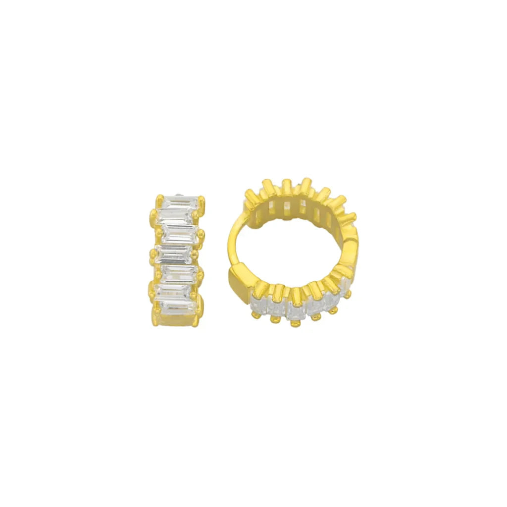 Baguettte Round Ohrring (6991029305389)