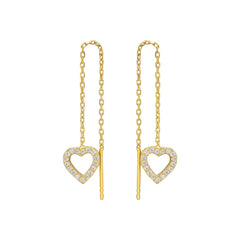 Heart Threader Earrings (7030549872685)