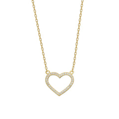 Herz zirkonia halskette (8052317487406)