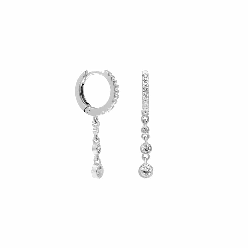 925 Gümüş| Kristal Sallantı Küpe